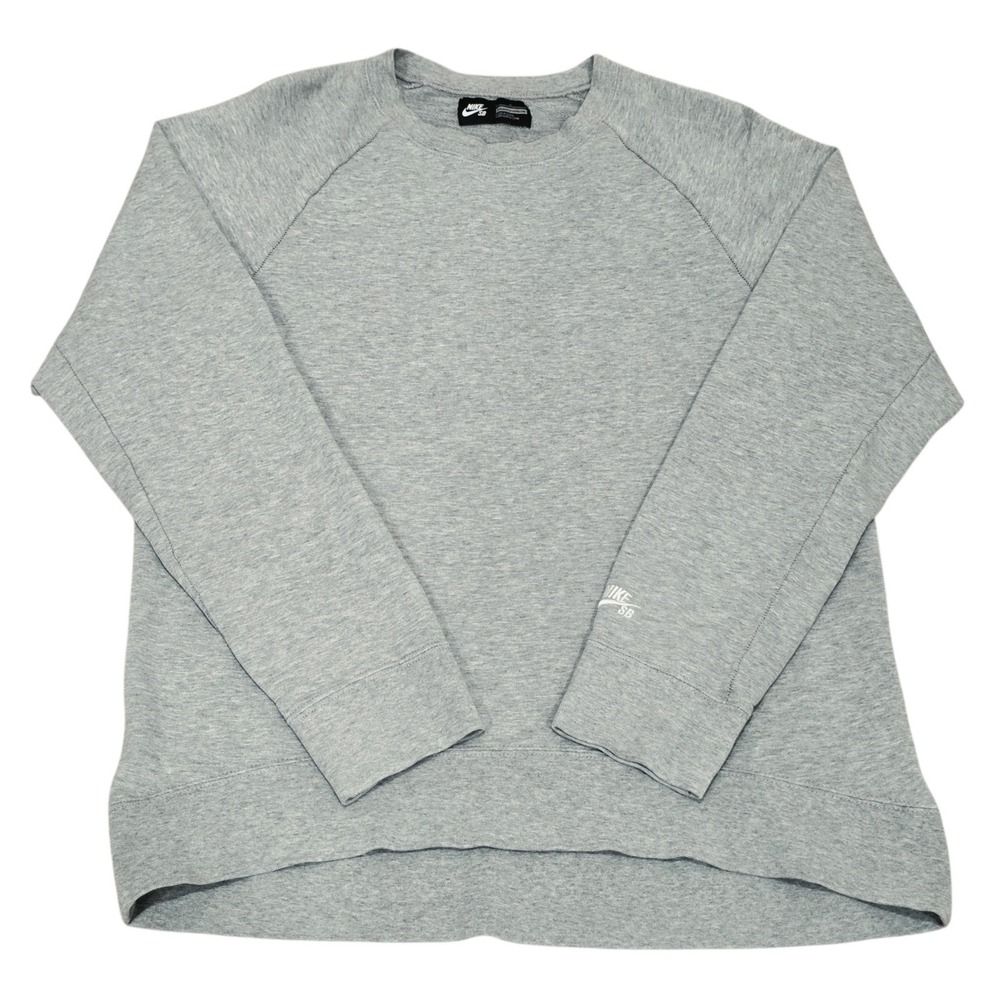 Nike SB Skateboarding Crewneck Sweatshirt Mens M Gray Thumbhole 643181-063